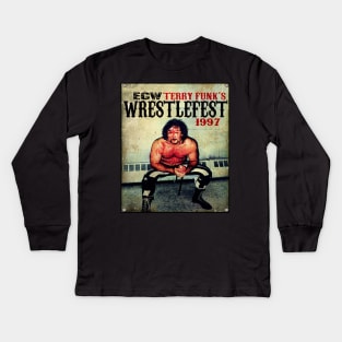 Terry Funk Vintage Kids Long Sleeve T-Shirt